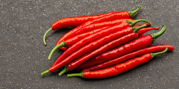 Vue rapprochée du poivre chili rouge chaud