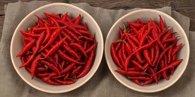 Vue rapprochée du poivre chili rouge chaud