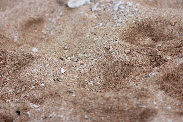 Vue rapprochée du sable brun