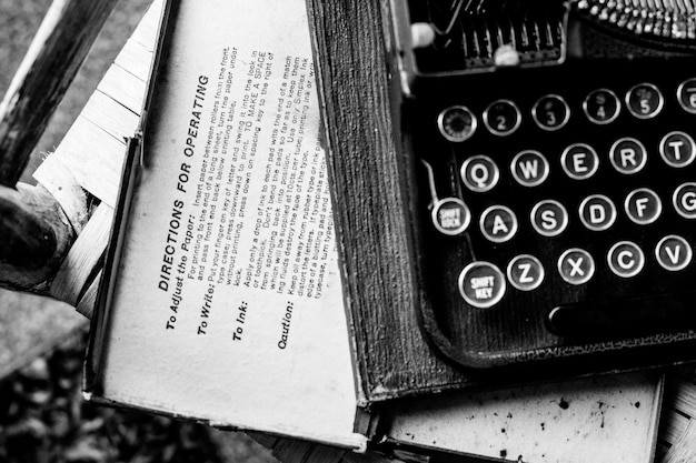 Vue rapprochée du texte sur le livre
