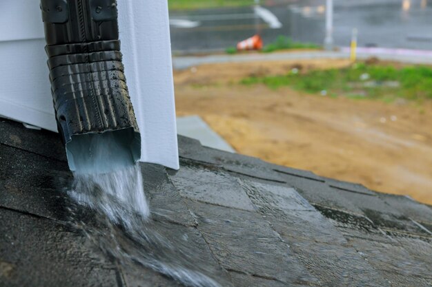 Vue rapprochée du tuyau d'eau sur le mur