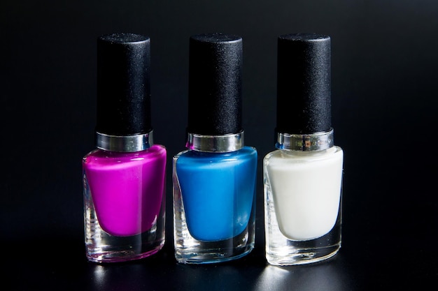 Vue rapprochée du vernis à ongles