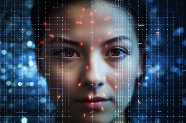 Vue rapprochée du visage de la personne dont les yeux sont larges et reflètent la lueur de l'écran d'ordinateur