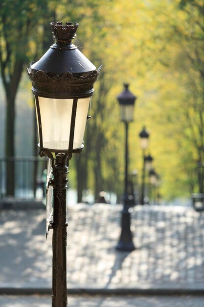 Vue rapprochée de l'éclairage de la rue