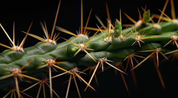 Photo vue rapprochée d'une épine de cactus montrant des détails complexes