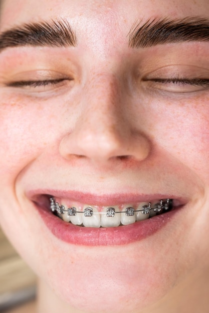 Photo vue rapprochée d'une femme