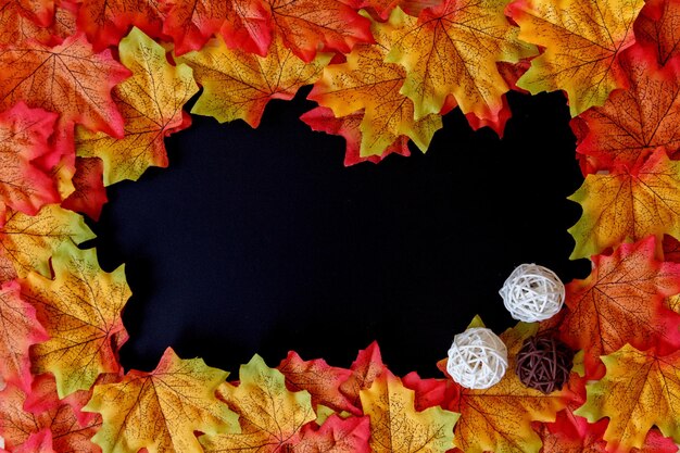 Photo vue rapprochée des feuilles d'automne