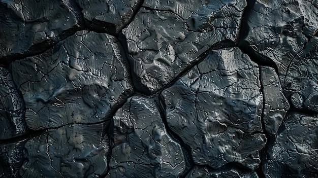 Vue rapprochée de la fissure du sol