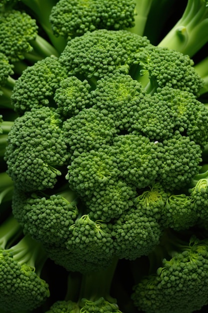 Photo une vue rapprochée de la fleur de brocoli fraîche