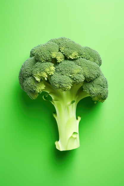 Une vue rapprochée de la fleur de brocoli fraîche