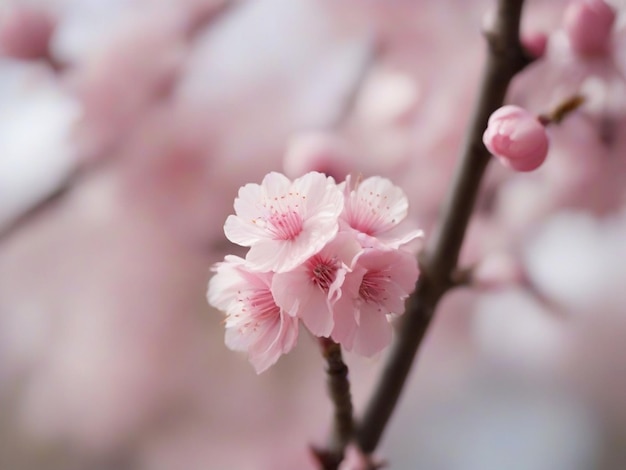 Vue rapprochée d'une fleur de cerisier poussant sur un arbre