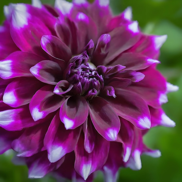 Photo vue rapprochée d'une fleur de dahlia violette vibrante en pleine floraison