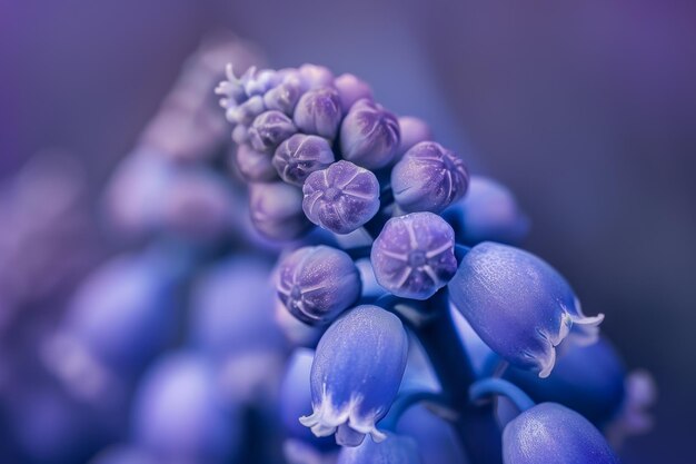 Photo vue rapprochée d'une fleur pourpre sur un fond flou