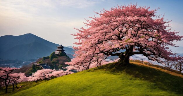 Photo vue rapprochée des fleurs de cerisier au printemps