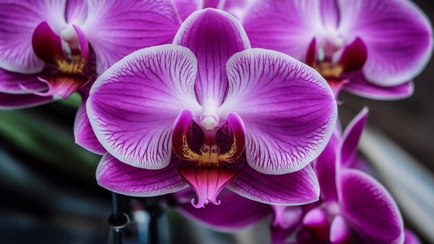 Vue rapprochée des fleurs d'orchidées