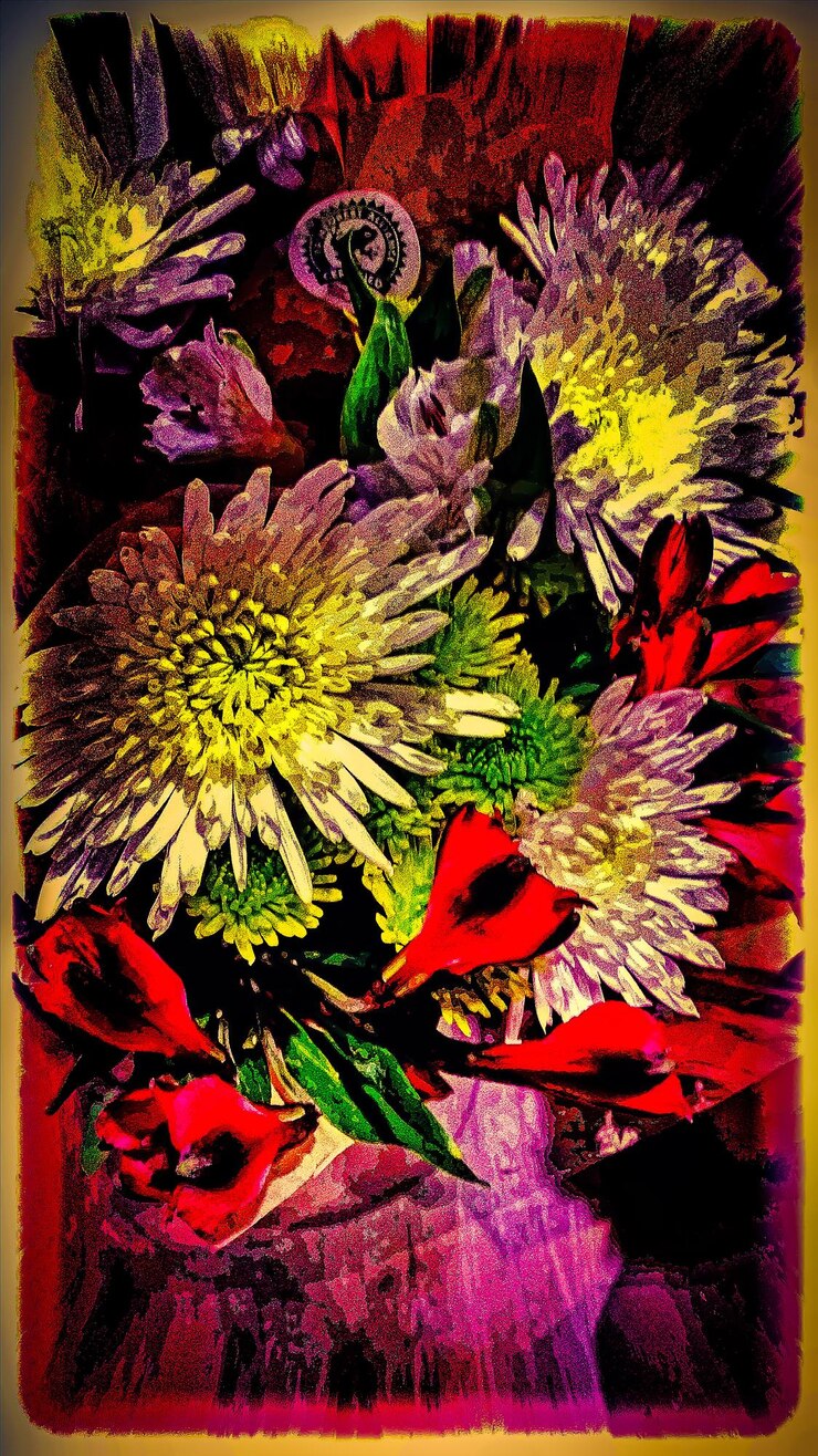 Photo vue rapprochée des fleurs rouges