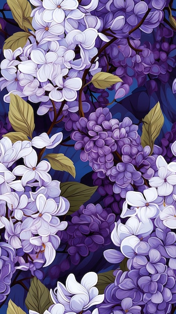 Vue rapprochée fleurs violettes fond bleu lilas princesse fées as avocat étiquettes de marque complète flash