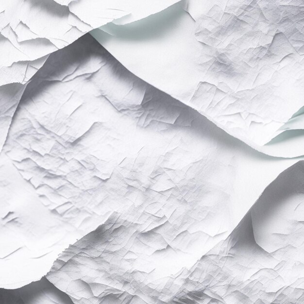 Photo vue rapprochée d'un fond blanc à texture de papier froissé