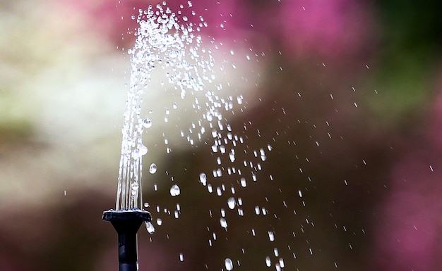 Photo vue rapprochée d'une fontaine d'eau dans un parc