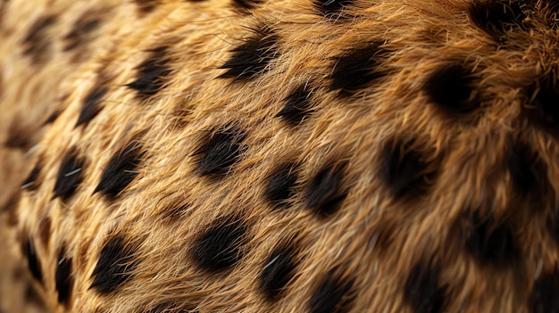 Photo vue rapprochée d'une fourrure d'animal sauvage la fourrure est un magnifique motif de brun et de noir et elle est douce et lisse au toucher