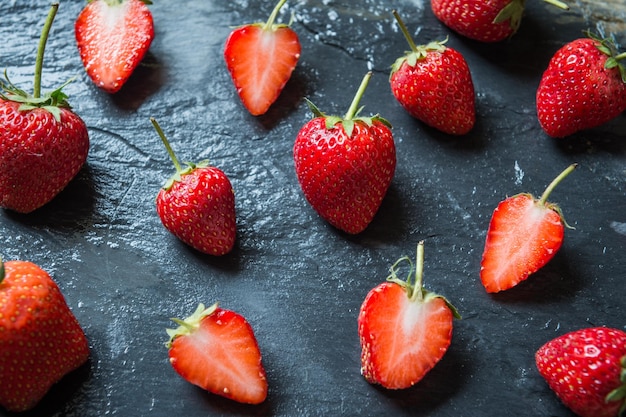 Vue rapprochée des fraises
