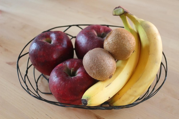 Photo vue rapprochée des fruits dans le bol