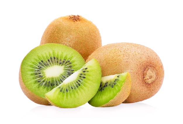 Vue rapprochée des fruits sur fond blanc