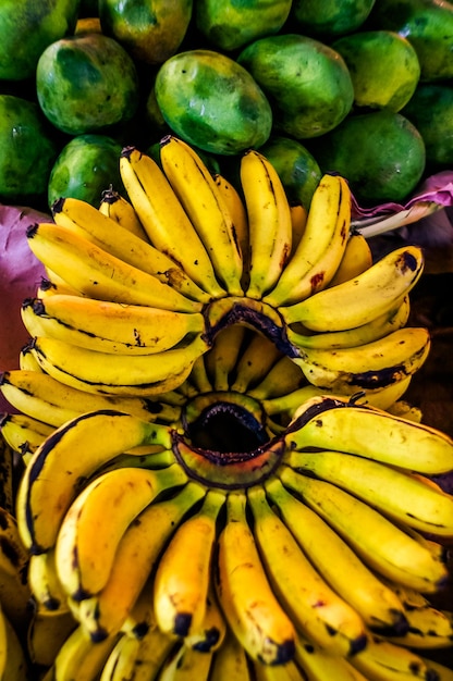 Photo vue rapprochée des fruits sur le marché