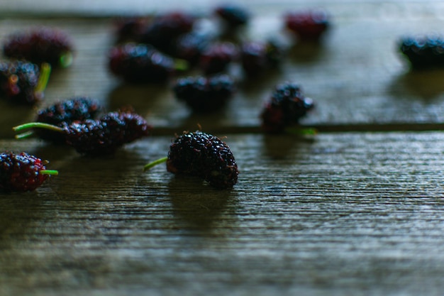 Photo vue rapprochée des fruits sur la table