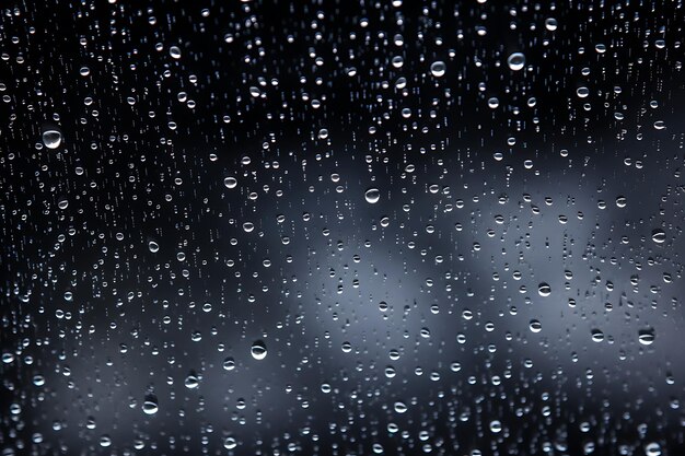 Photo vue rapprochée des gouttes de pluie sur une fenêtre