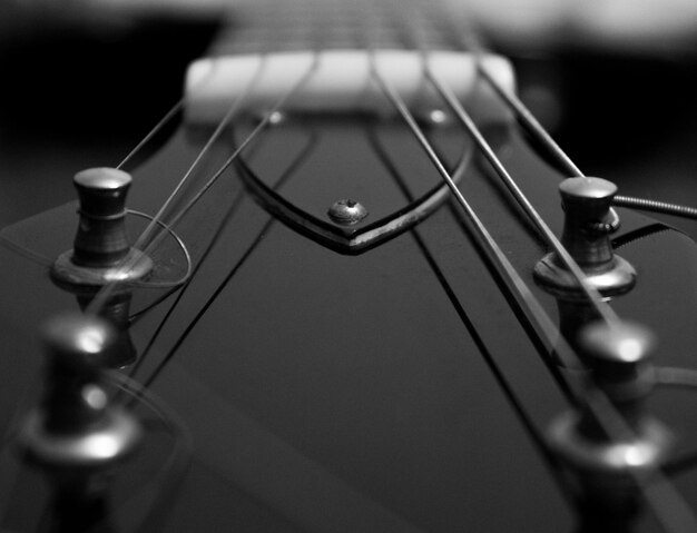 Photo vue rapprochée d'une guitare électrique