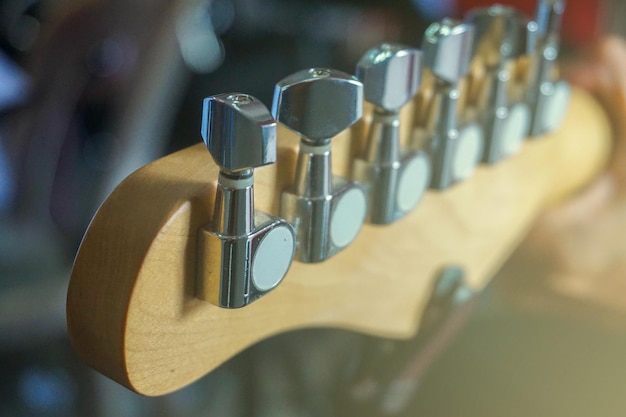 Photo vue rapprochée de la guitare