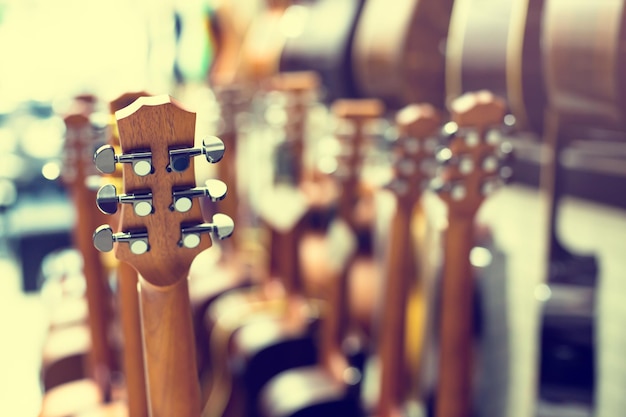 Photo vue rapprochée de la guitare