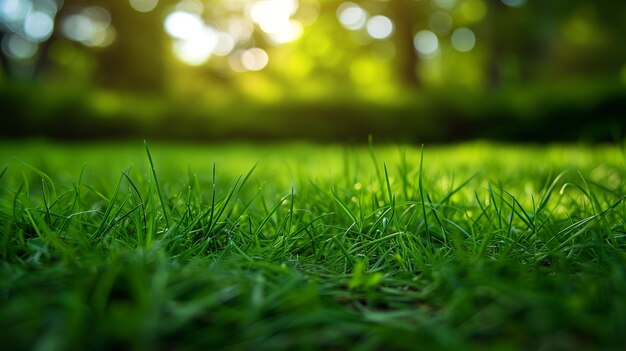 Photo vue rapprochée de l'herbe verte