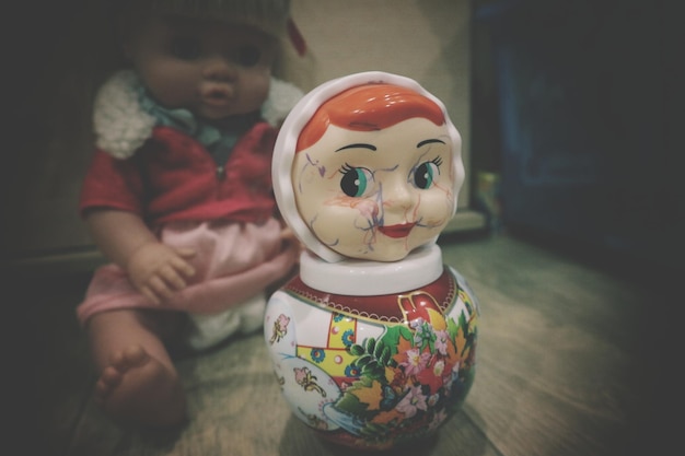 Vue rapprochée des jouets sur la table