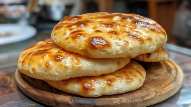 Vue rapprochée d'un khachapuri fraîchement cuit dans un restaurant