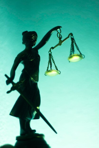 Photo vue rapprochée de lady justice