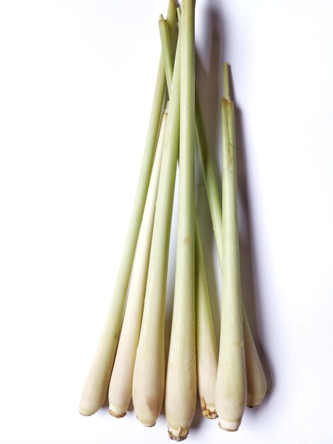 Vue rapprochée des légumes sur fond blanc