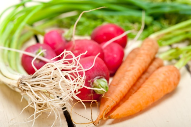 Photo vue rapprochée des légumes sur la table