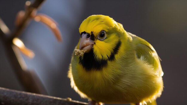 Photo une vue rapprochée d'un magnifique canari.