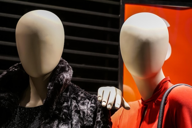 Photo vue rapprochée des mannequins