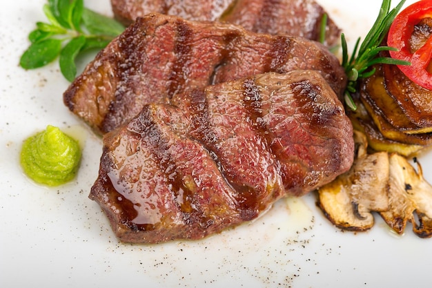 Vue rapprochée de la nourriture sur l'assiette