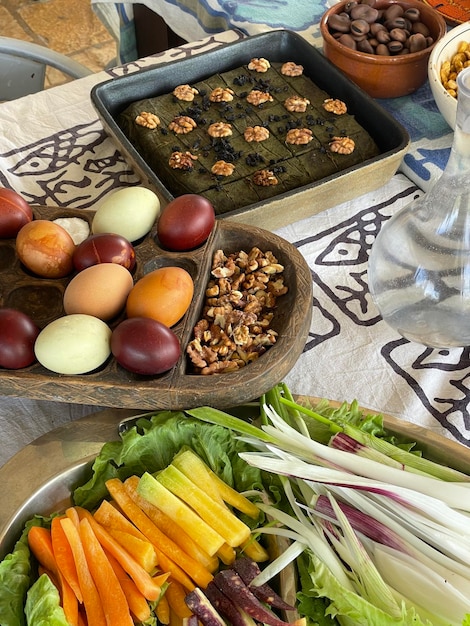 Photo vue rapprochée de la nourriture sur la table