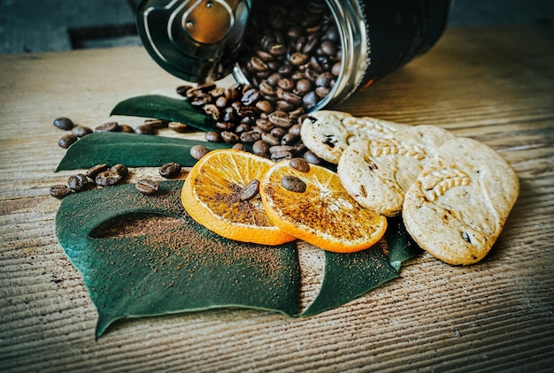 Photo vue rapprochée d'une orange sur la table