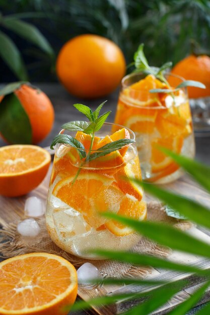 Vue rapprochée des oranges sur la table