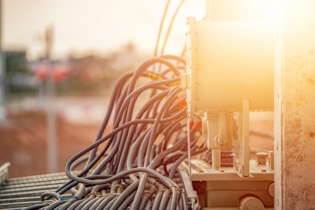 Vue rapprochée de la partie de la machine par jour ensoleillé