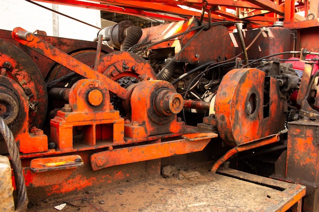 Photo vue rapprochée de la partie de la machine