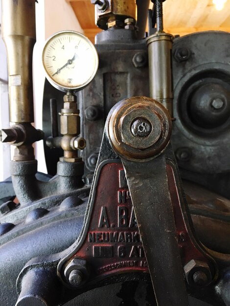 Vue rapprochée de la partie de la machine