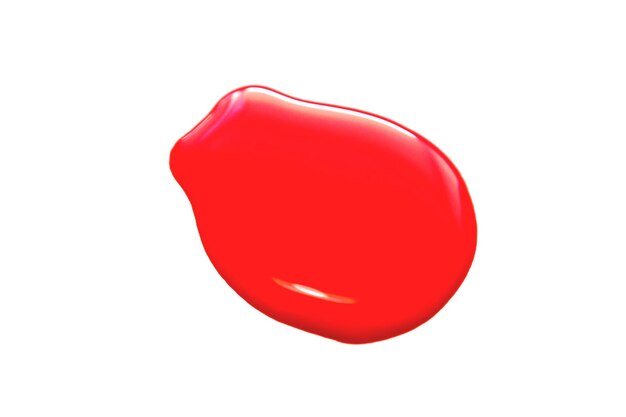 Vue rapprochée de la peinture rouge sur fond blanc