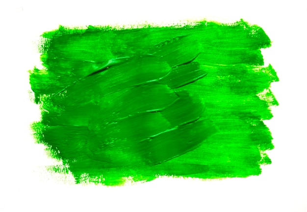 Photo vue rapprochée d'une peinture verte sur fond blanc